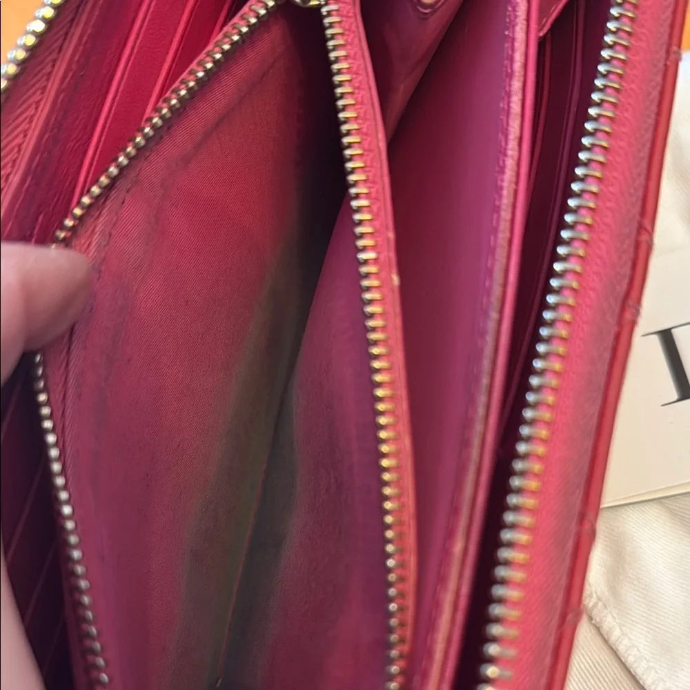 Dior Red Patent Leather Wallet